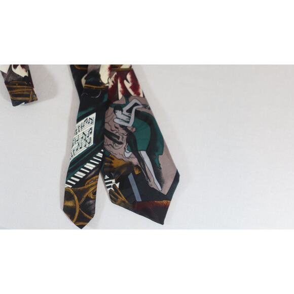 Elements Neck Tie Jazz Music Theme Collage of Singer Piano Trumpet - Picture 4 of 7